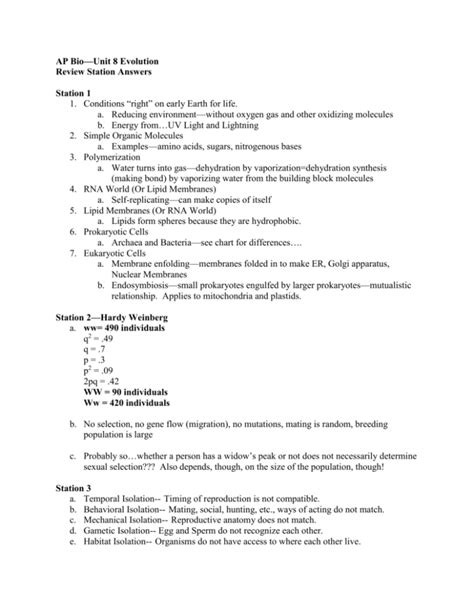 <b>Unit</b> <b>8</b> Ecology Student Notes Page 2 <b>Unit</b> <b>8</b> Student Notes Table of Contents A. . Ap bio unit 8 review